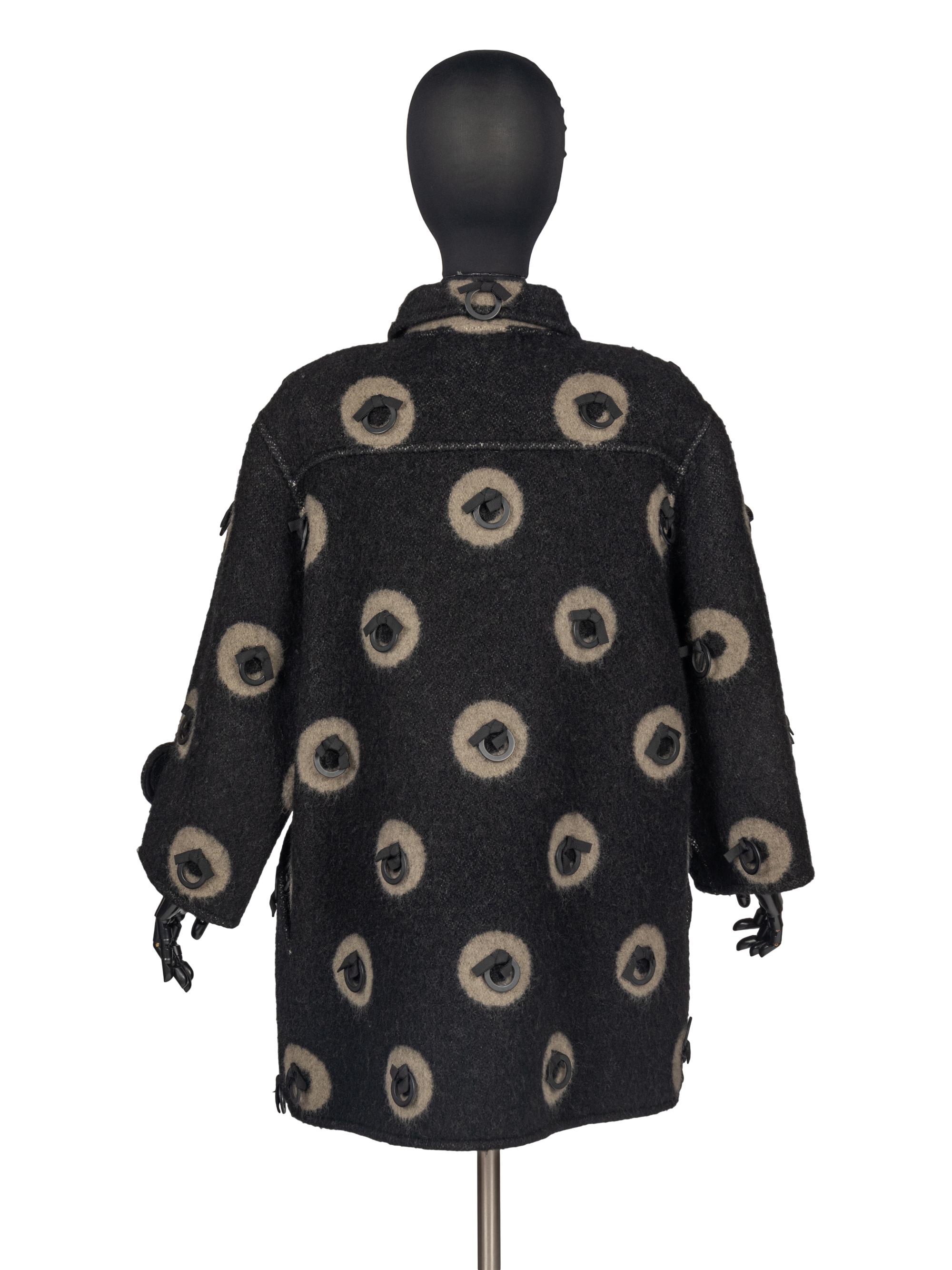 Geoffrey Beene Ring-Pattern Blanket Coat, Fall 1996