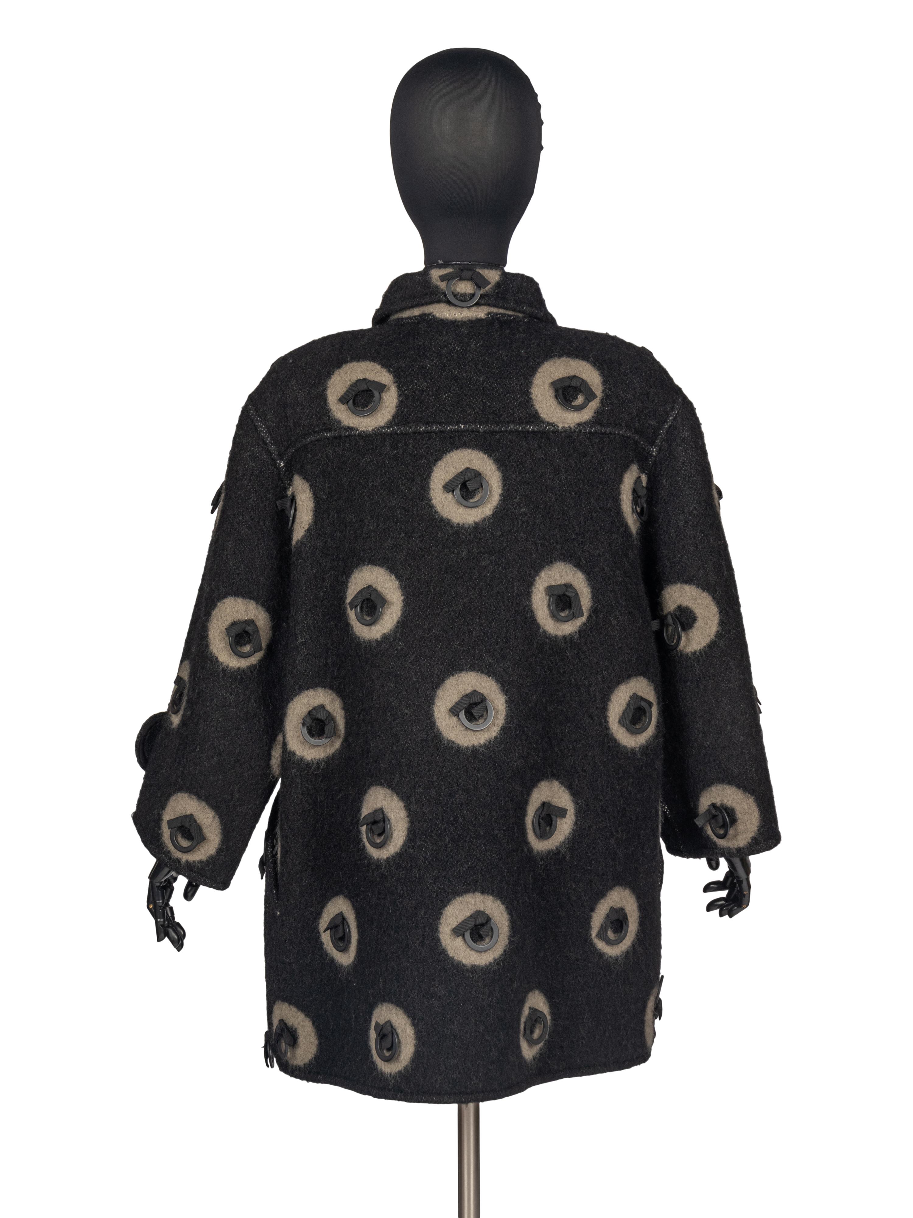 Geoffrey Beene Ring-Pattern Blanket Coat, Fall 1996