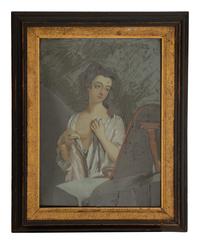 A Continental Reverse Painting on Glass