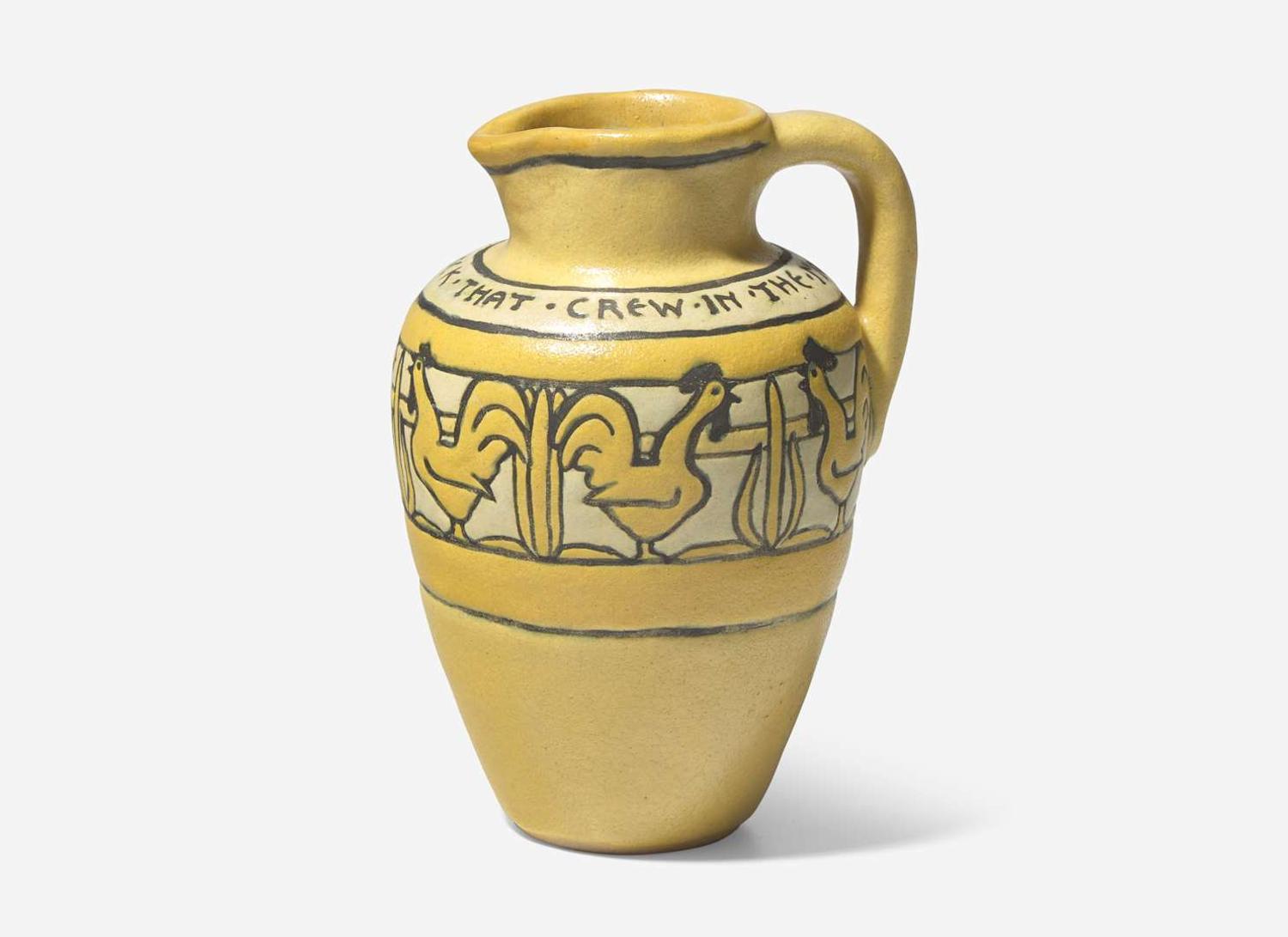 Frances Rocchi for Saturday Evening Girls, Pitcher with Roosters