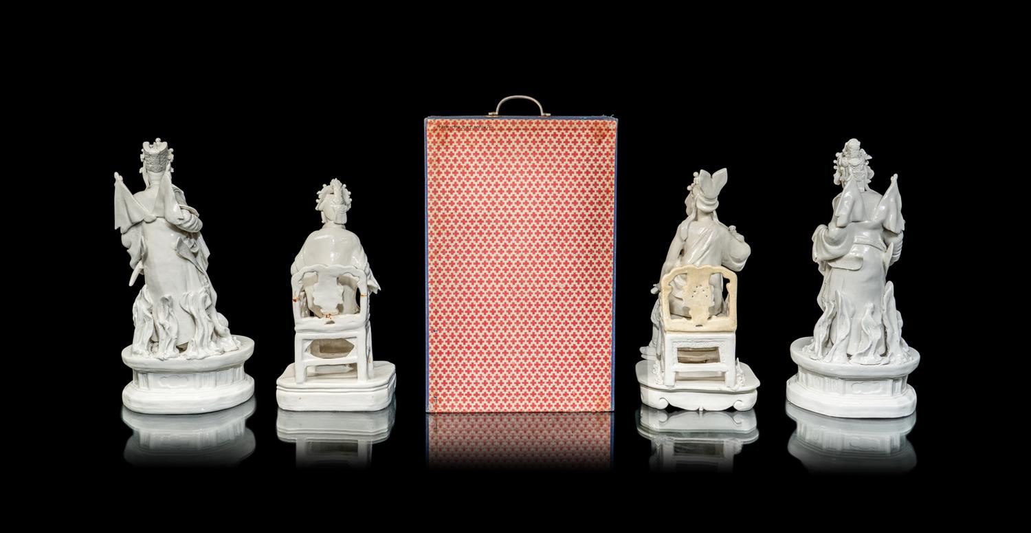 Three Pairs of Chinese Porcelain Figures