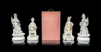 Three Pairs of Chinese Porcelain Figures