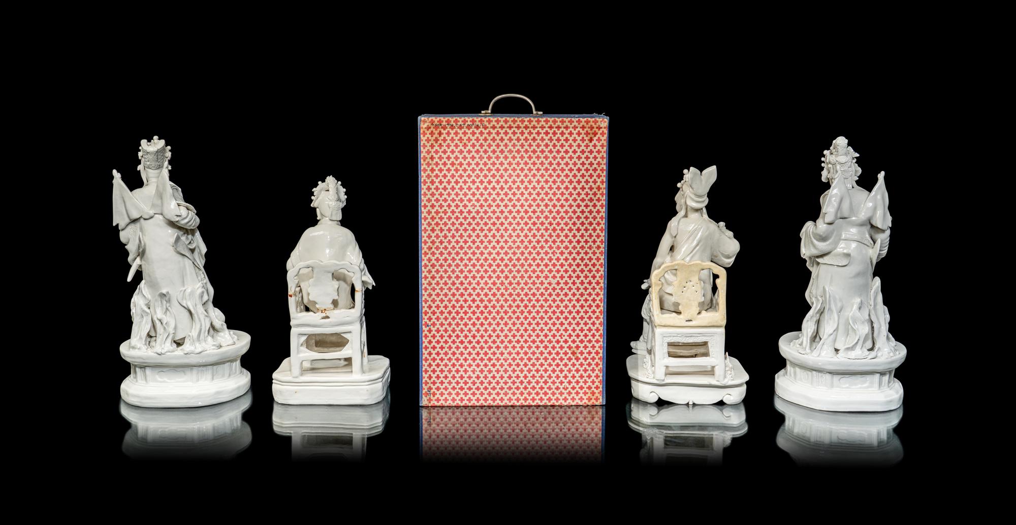 Three Pairs of Chinese Porcelain Figures
