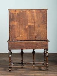 A William and Mary Maple and Feather-Banded Walnut Veneered Flat-Top High Chest