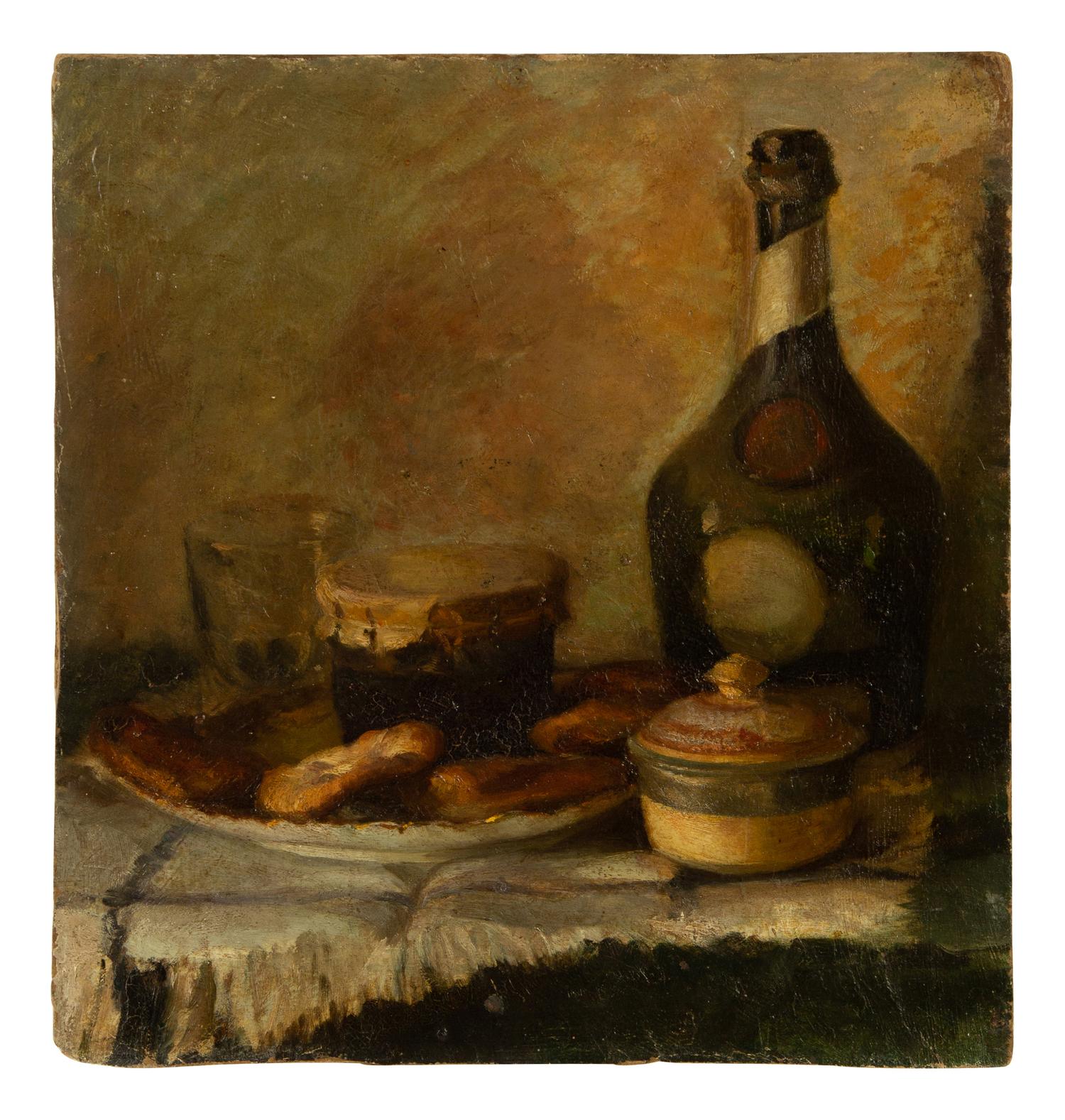 Still Lifes (four works on two double-sided boards)