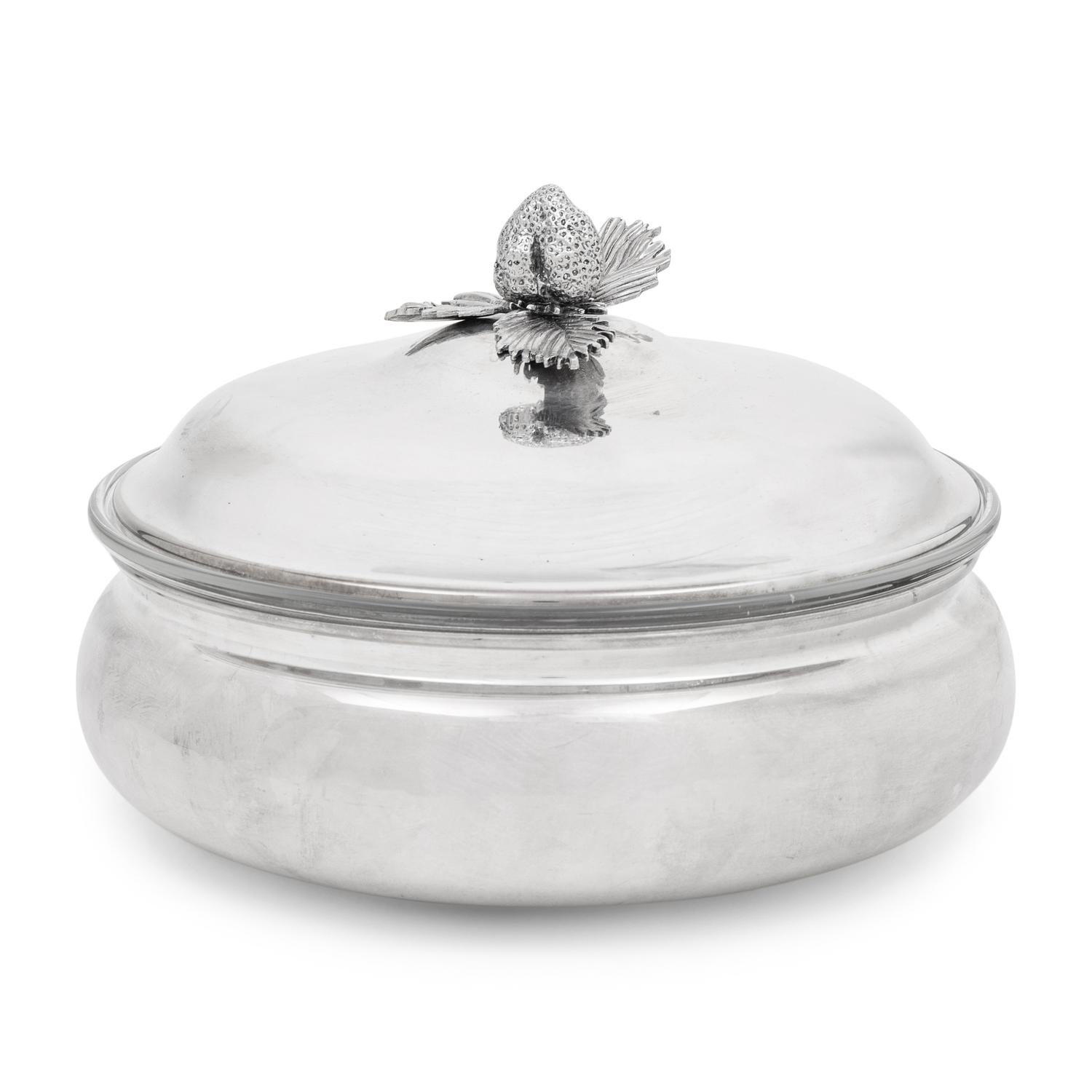 A Silver-Plate Tureen with a Strawberry Finial