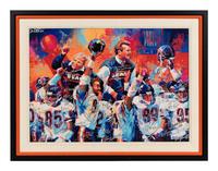 A Malcolm Farley Chicago Bears Super Bowl XX Winners Signed Autograph Print Formerly Displayed at Mike Ditka's Restaurant