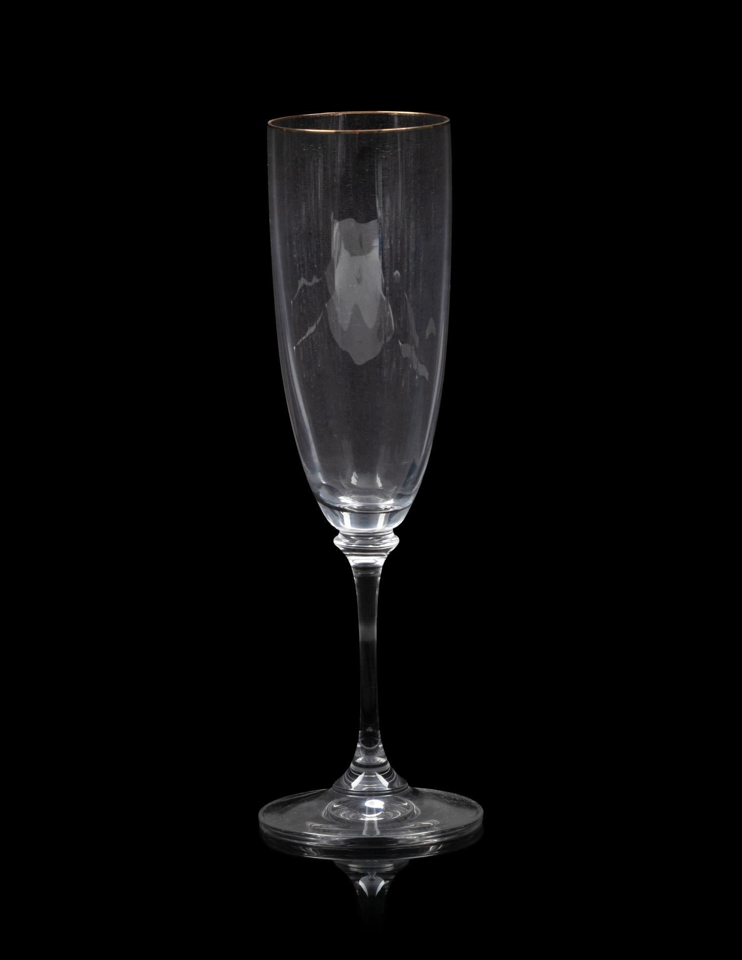 A Set of Gilt-Edged Glass Stemware