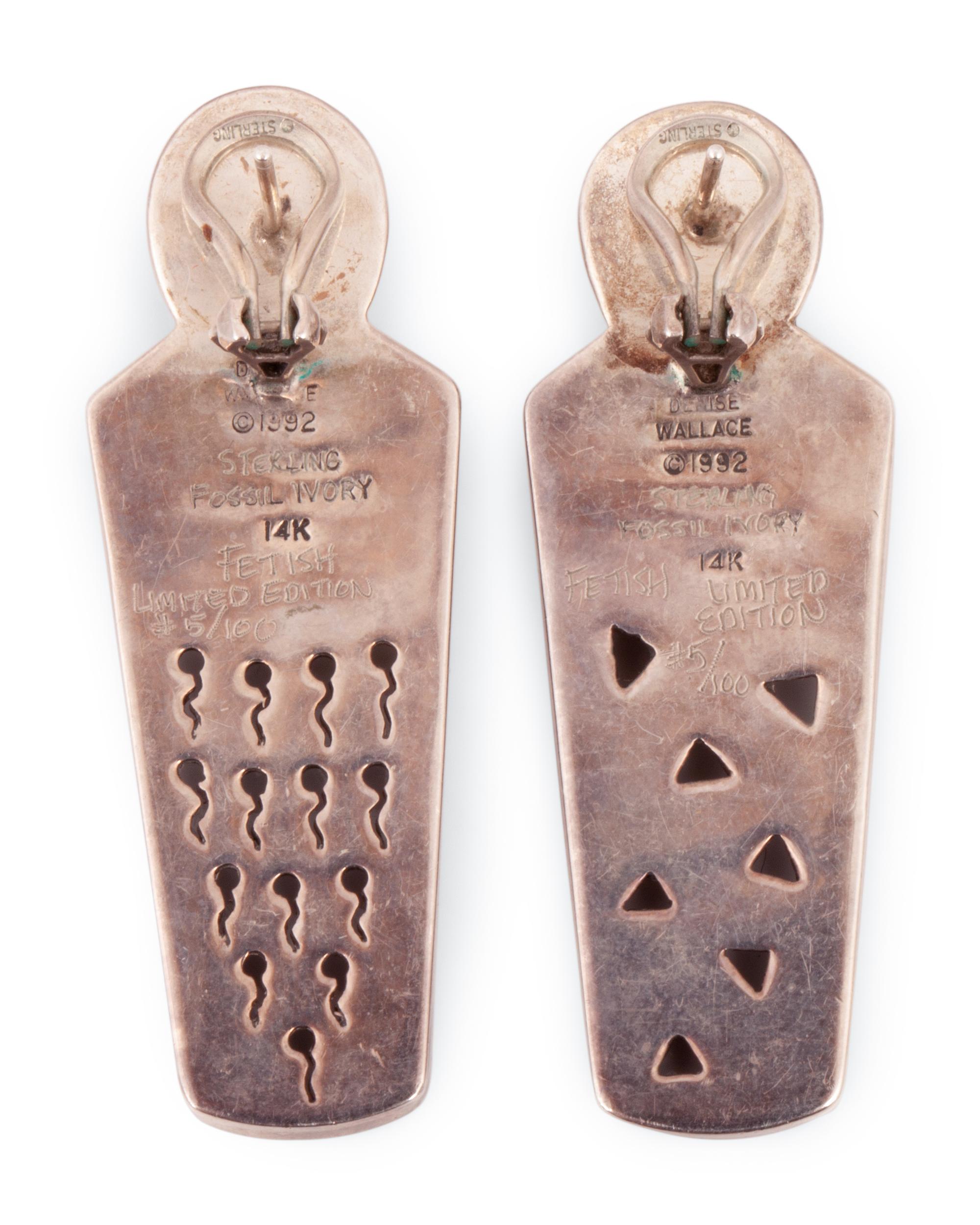 Sterling Silver Figural Post Earrings, Accented with 14k Gold