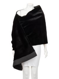 Four Ralph Rucci Fur Pieces: One Coyote Muff, Two Chinchilla Scarves, and One Mink Wrap