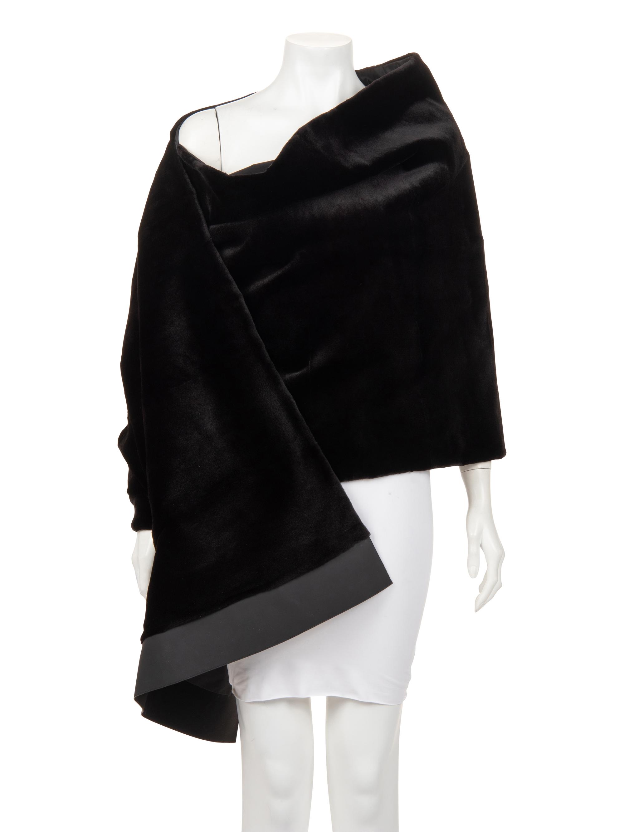 Four Ralph Rucci Fur Pieces: One Coyote Muff, Two Chinchilla Scarves, and One Mink Wrap