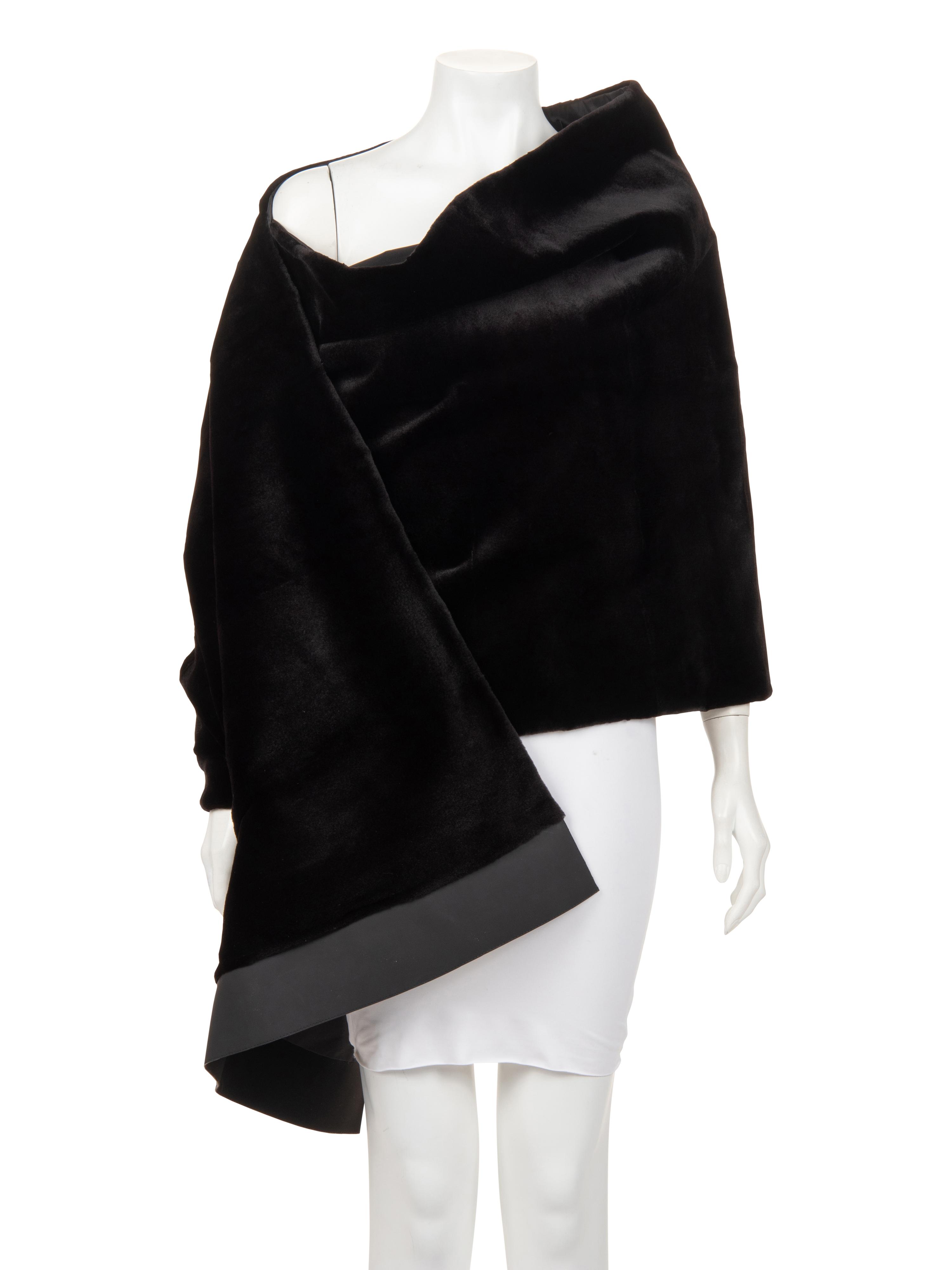 Four Ralph Rucci Fur Pieces: One Coyote Muff, Two Chinchilla Scarves, and One Mink Wrap