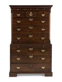 A George III Oak Chest-on-Chest