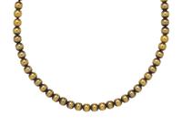ANTIQUE, YELLOW GOLD BEAD NECKLACE