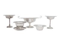 Five American Silver Serving Articles