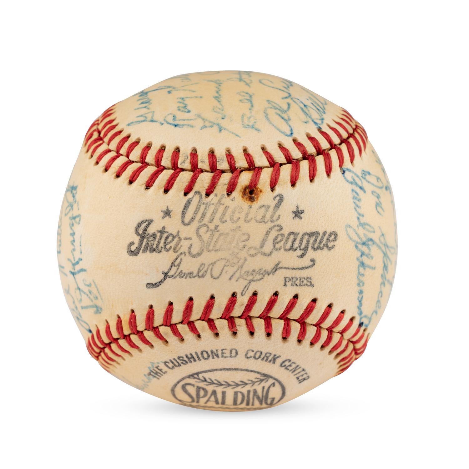 A 1949 New York White Roses Team Signed Autograph Baseball