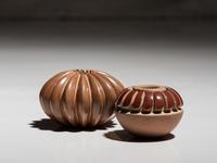 Miniature Pottery Melon Jars
