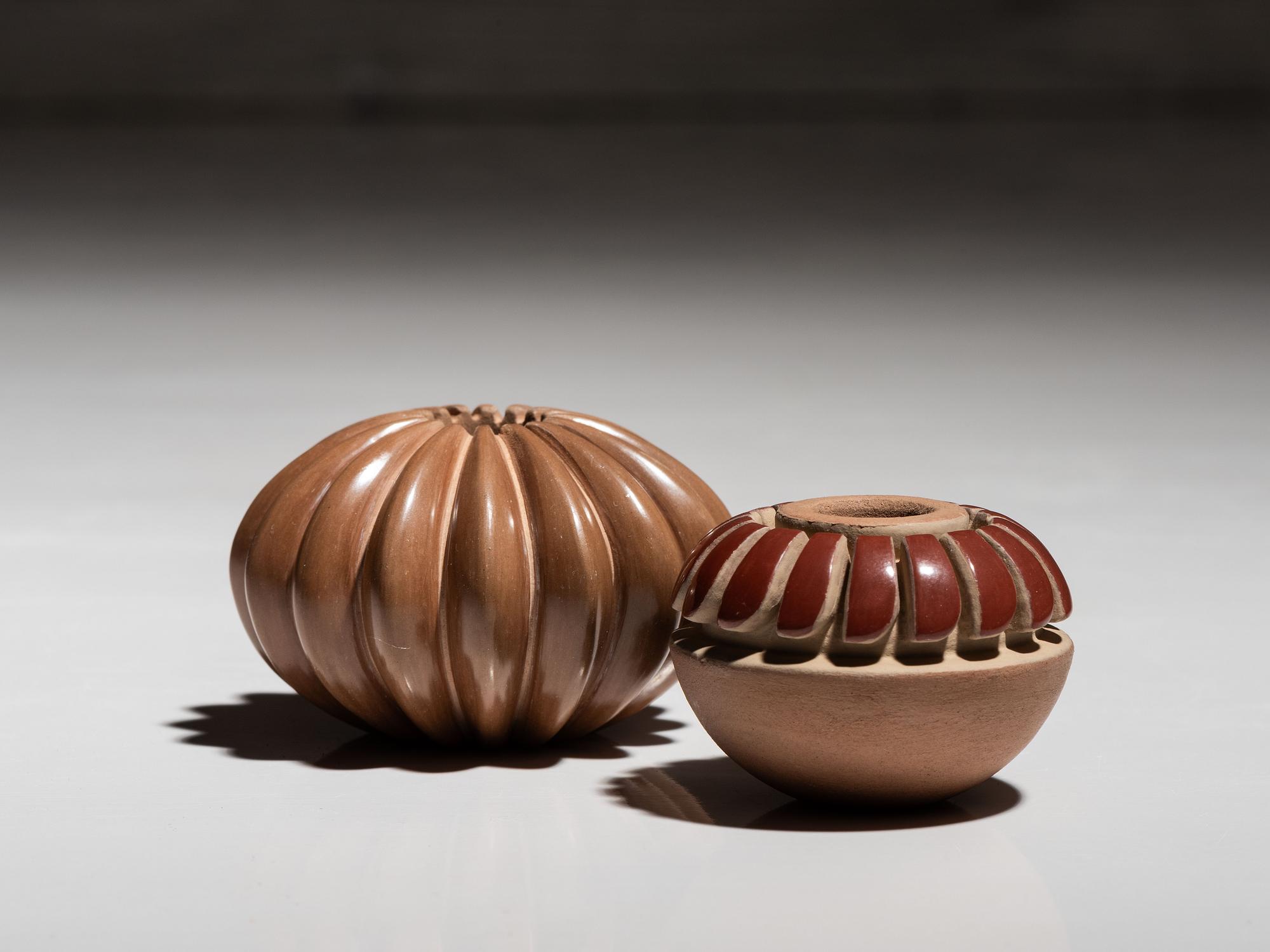 Miniature Pottery Melon Jars