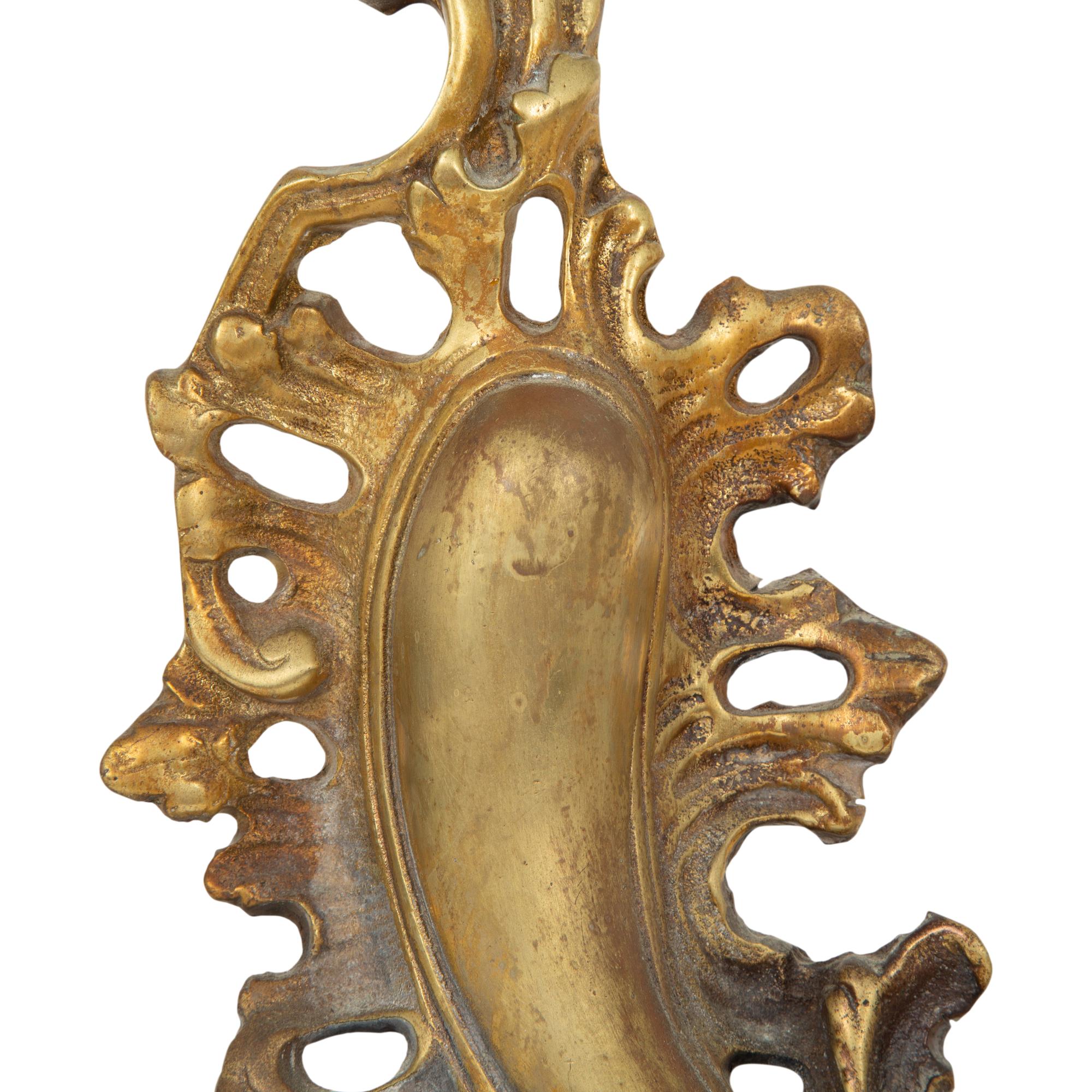 A Pair of Louis XV Style Gilt Bronze Chenets