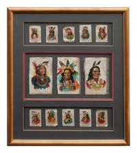 Collection of Framed Tokio Cigarette Silks