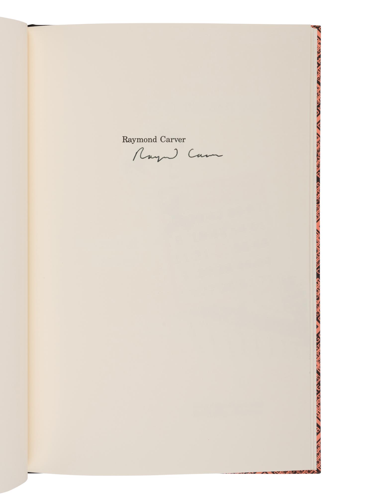 CARVER, Raymond (1938-1988). A group of 4 FIRST EDITIONS, SOME SIGNED, comprising: