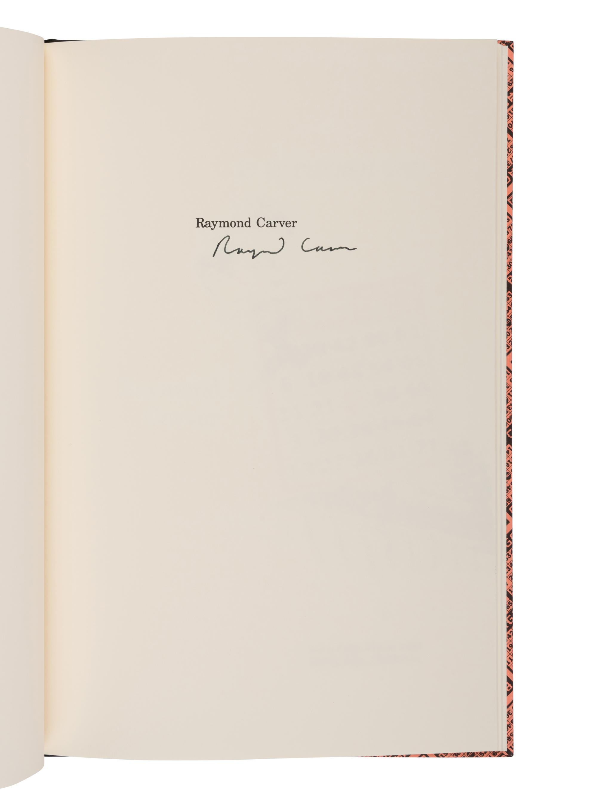 CARVER, Raymond (1938-1988). A group of 4 FIRST EDITIONS, SOME SIGNED, comprising: