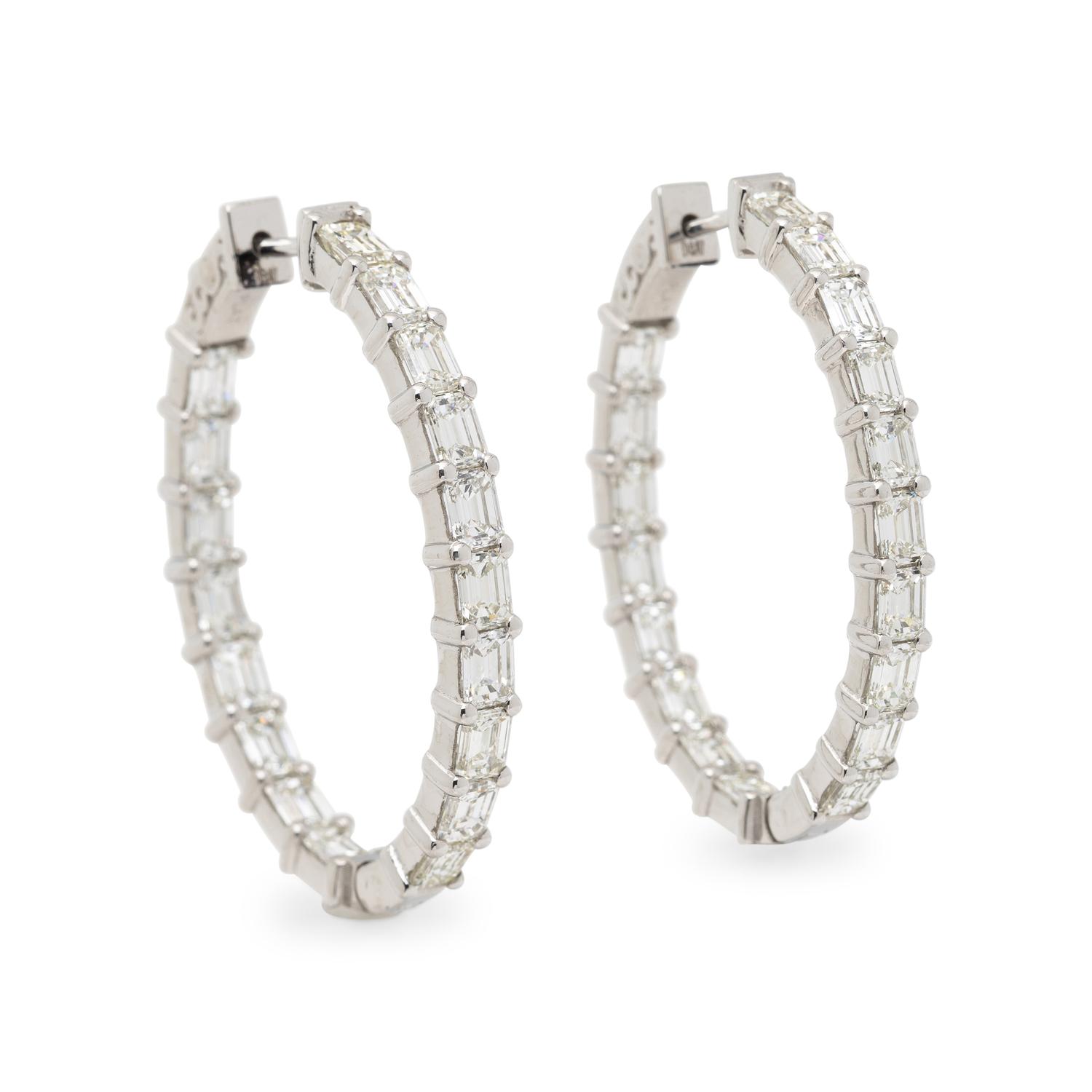 DIAMOND INSIDE-OUT HOOP EARRINGS
