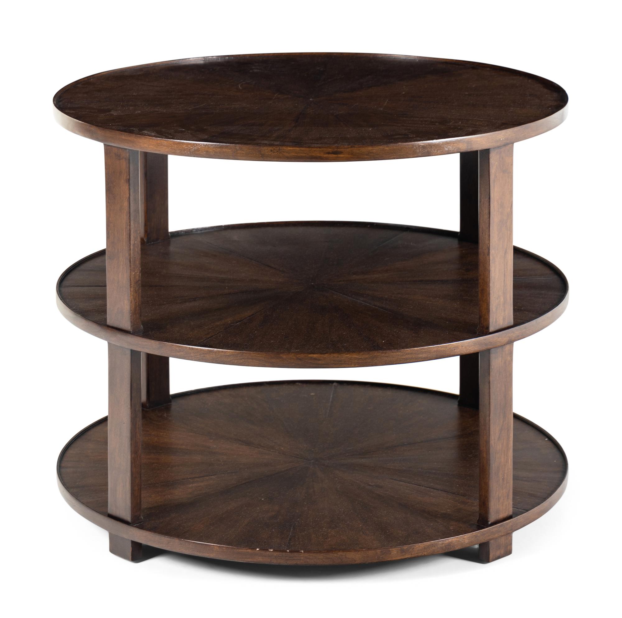 A Dessin Fournir Three-Tier Circular Side Table