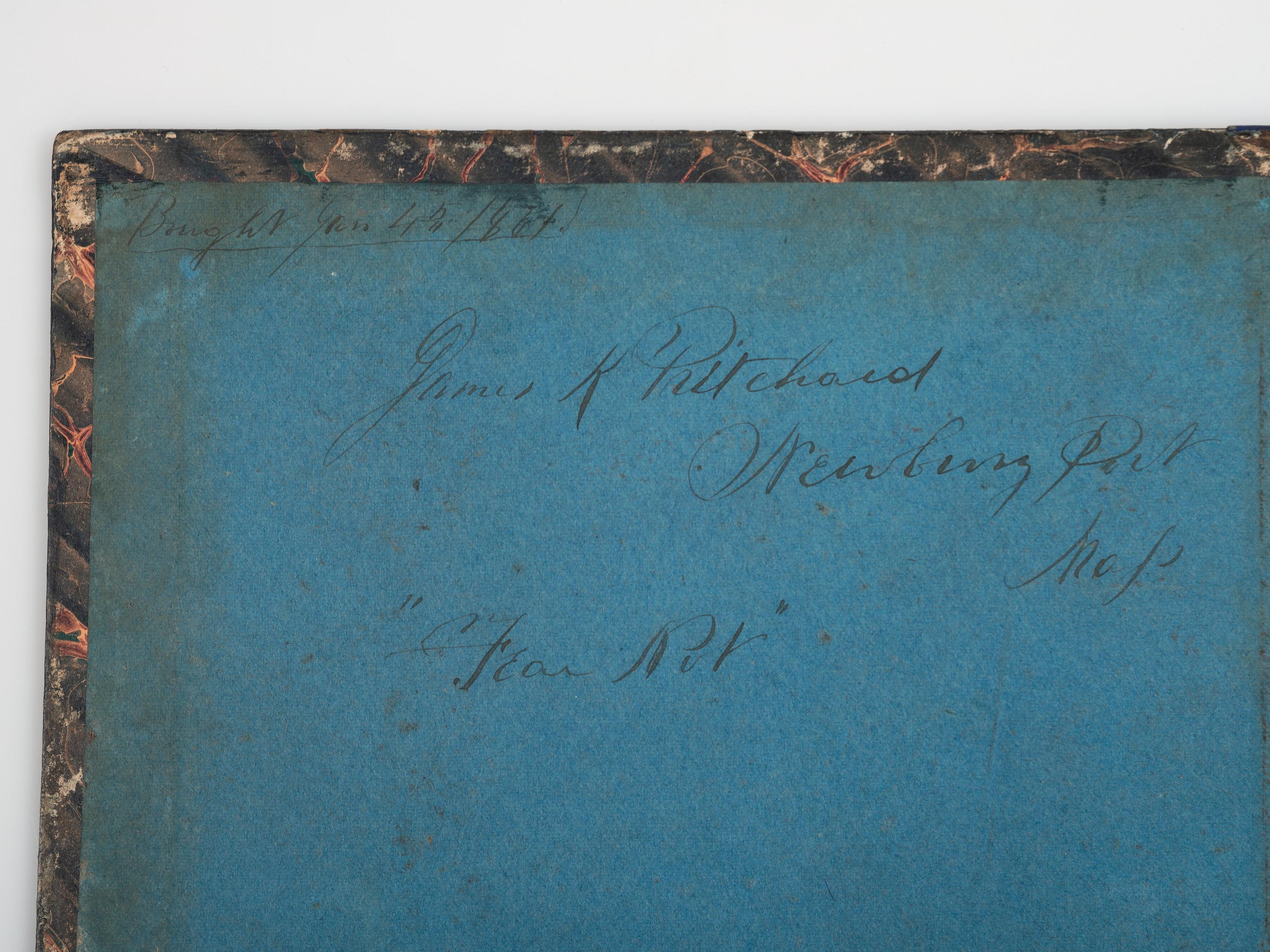 [MARITIME]. Slate deck log associated with Captain James K. Pritchard (1835-1864) of Newburyport, Massachusetts, and the East India Trade ship the Elcano .