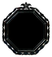A Venetian Style Glass Mirror, Height 54 x width 49 inches.
