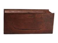 A Chippendale Red and Black Paint Decorated Wrought-Iron Mounted Poplar Blanket Chest
