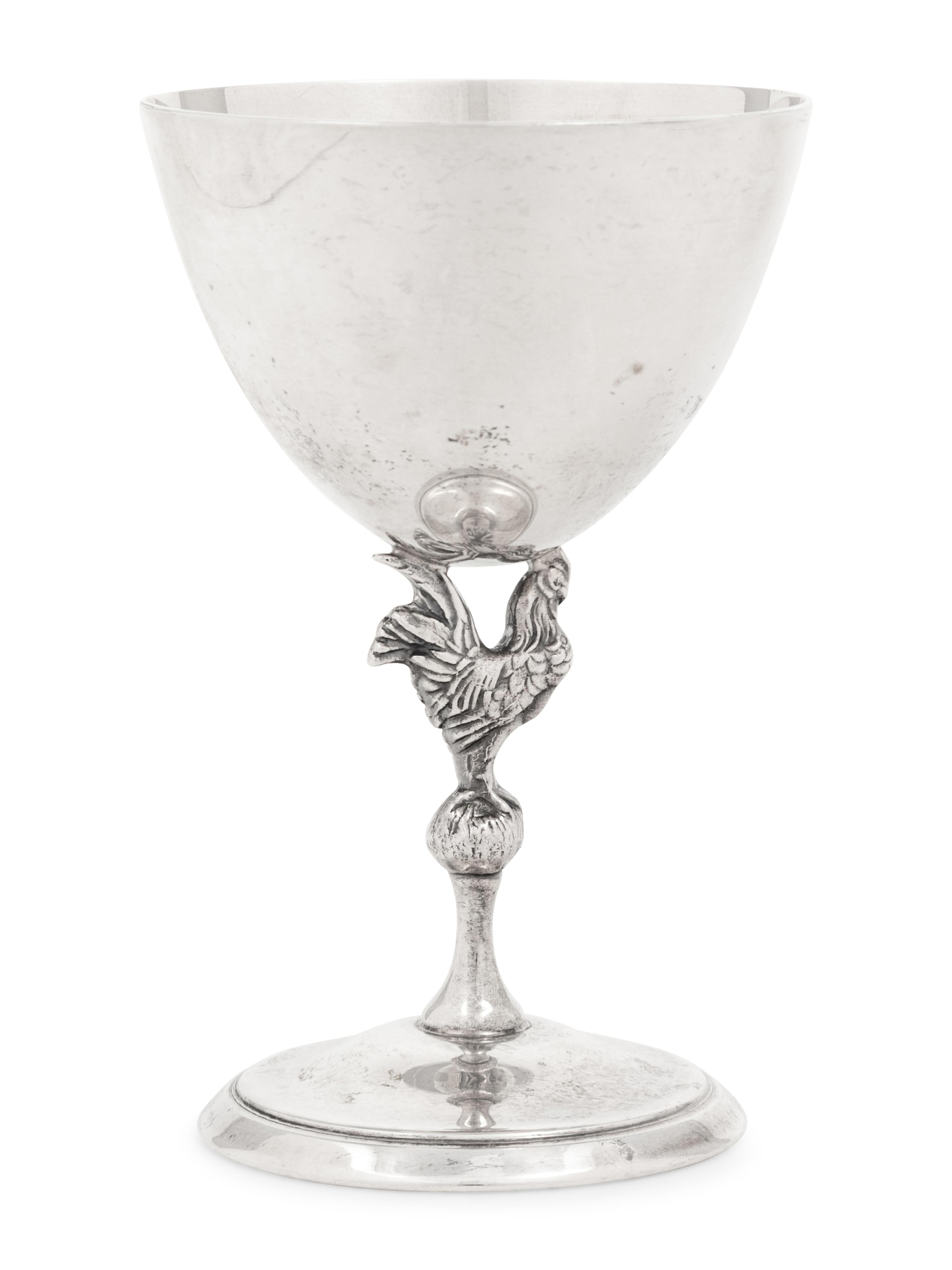 A Set of Six American Silver Goblets