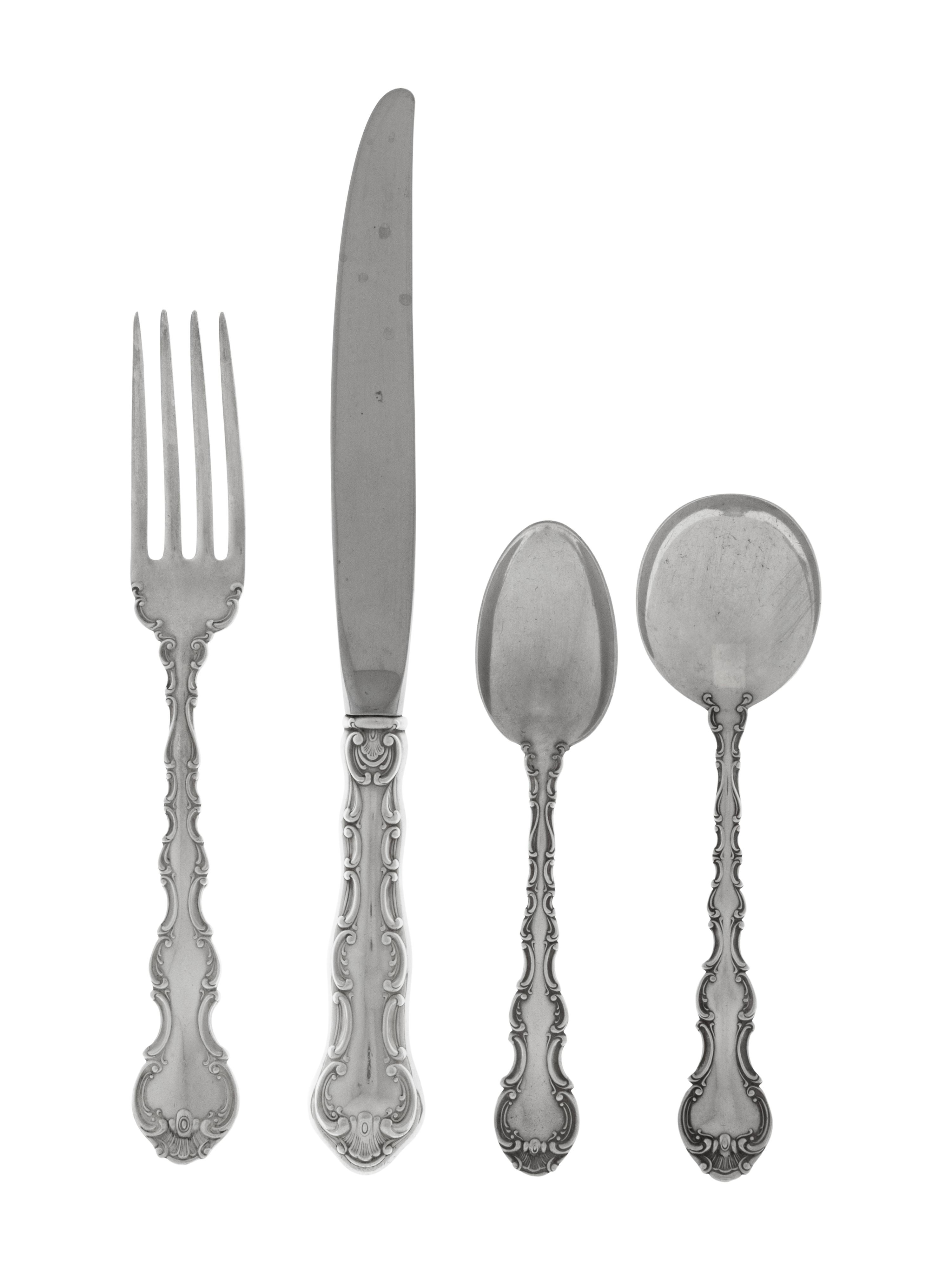An American Silver Flatware Service