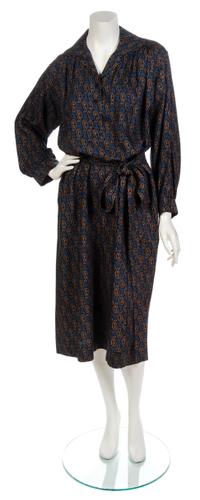 An Yves Saint Laurent Paisley Print Shirtdress,