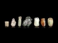 Seven Chinese Jade Carvings of Melons