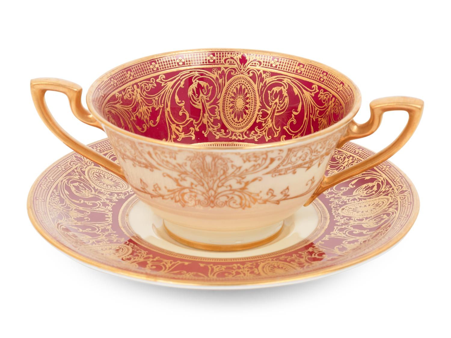 A Royal Worcester Porcelain Dinner Service