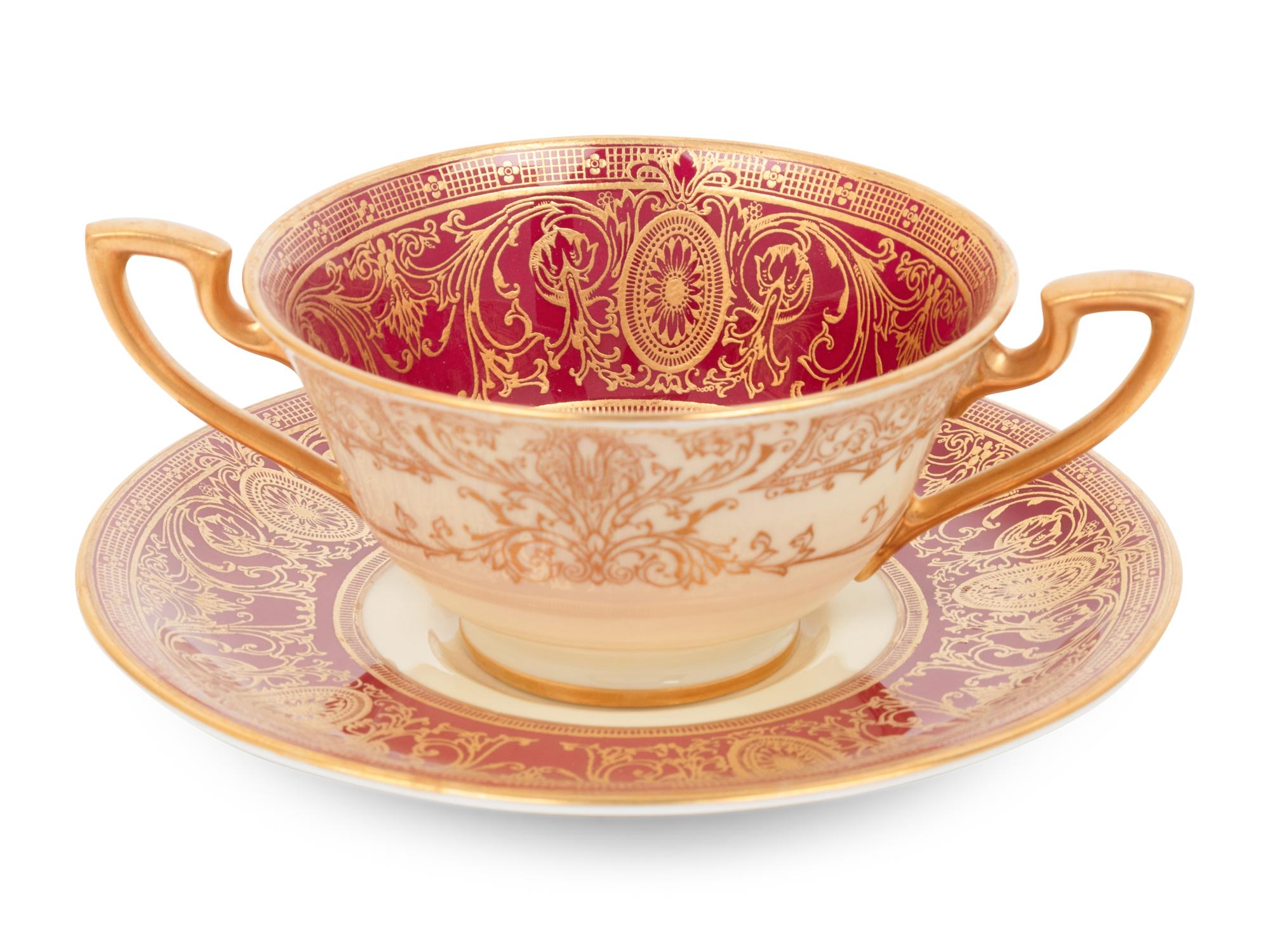A Royal Worcester Porcelain Dinner Service