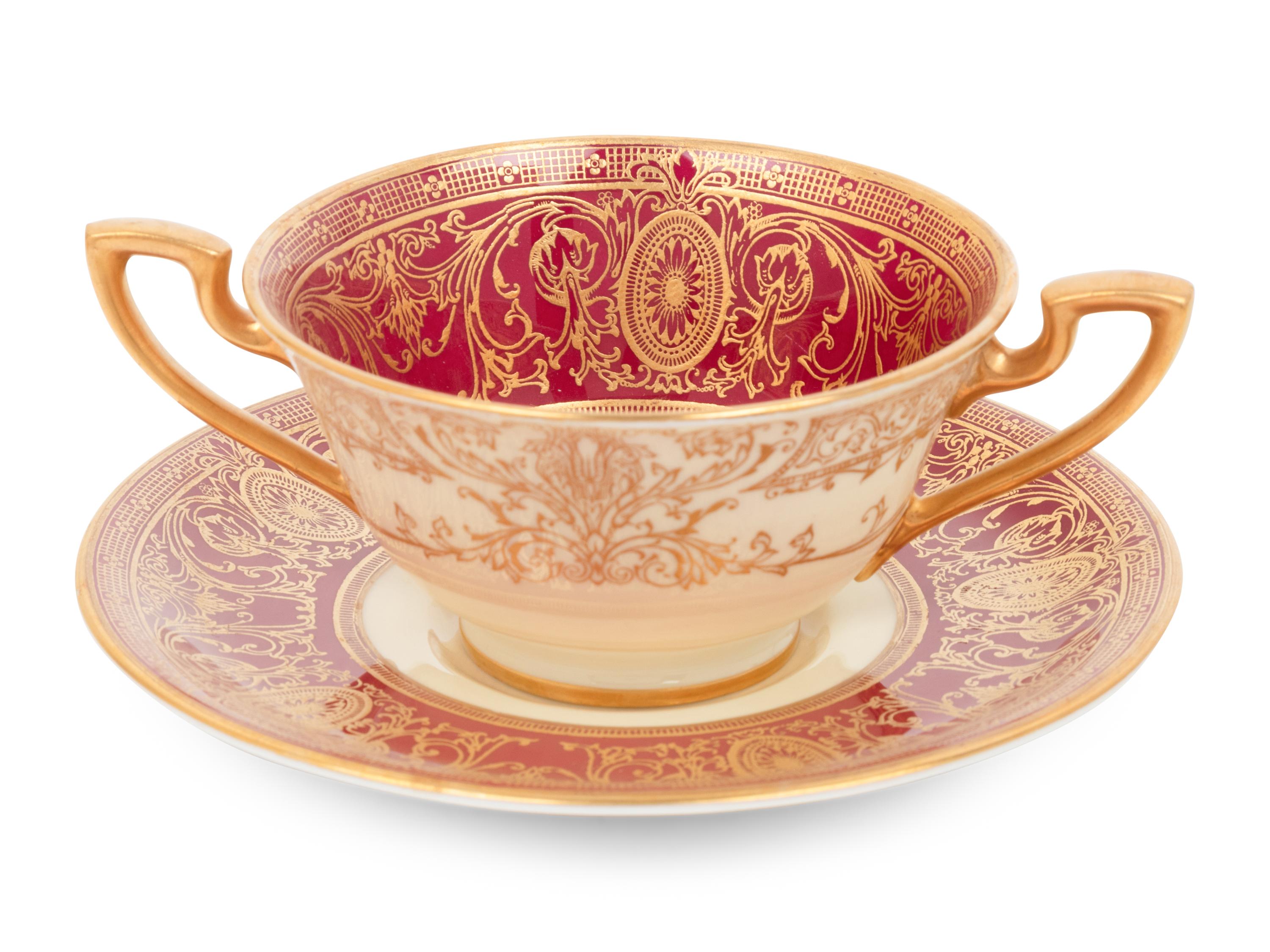 A Royal Worcester Porcelain Dinner Service