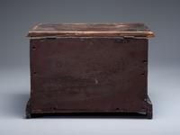A Country Grayish Green Painted Pine Miniature Blanket Chest