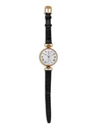 ULYSSE NARDIN, 18K YELLOW GOLD SINGLE PUSHER CHRONOGRAPH WATCH