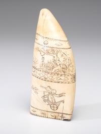 A Scrimshaw Sperm Whale's Tooth
