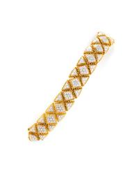 DIAMOND AND BICOLOR GOLD BRACELET