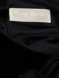 Pierre Cardin Haute Couture Pleated Taffeta and Velvet Dress, Fall/Winter 1985