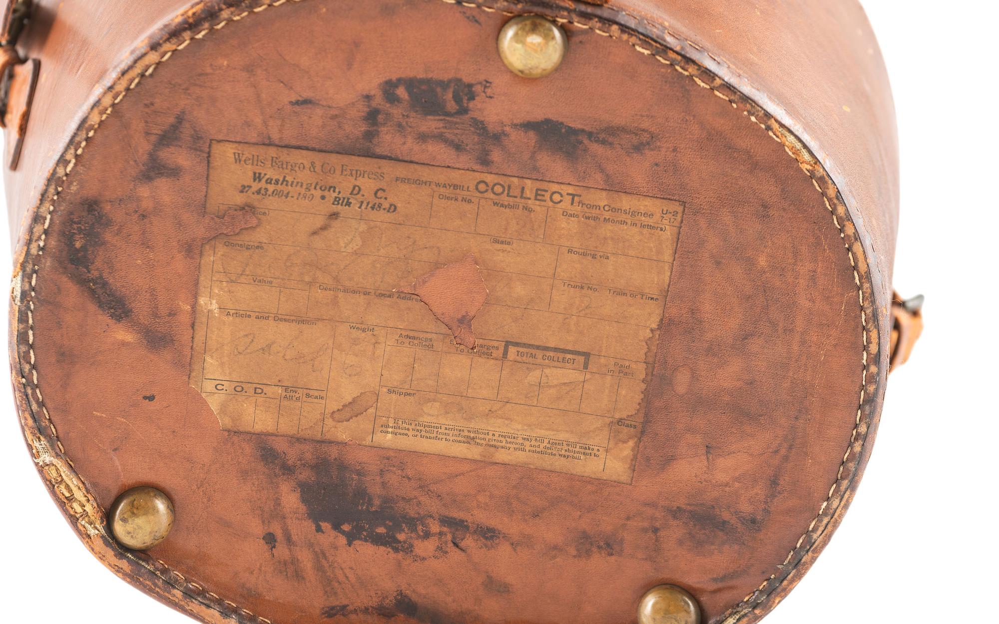 A Leather Top Hat Carrying Case