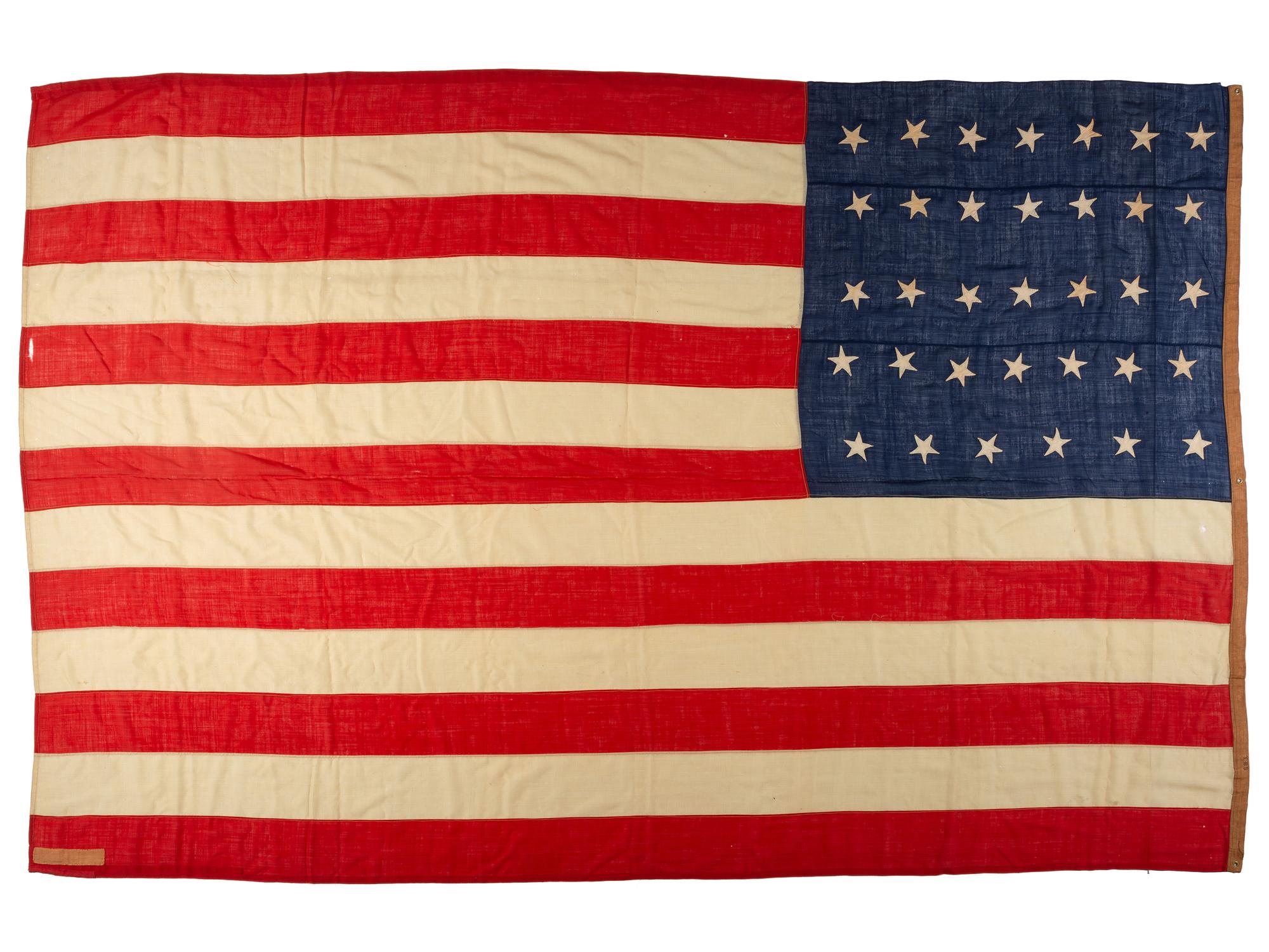 [FLAGS] -- [CIVIL WAR]. 34-star American flag. Ca 1861-1863.