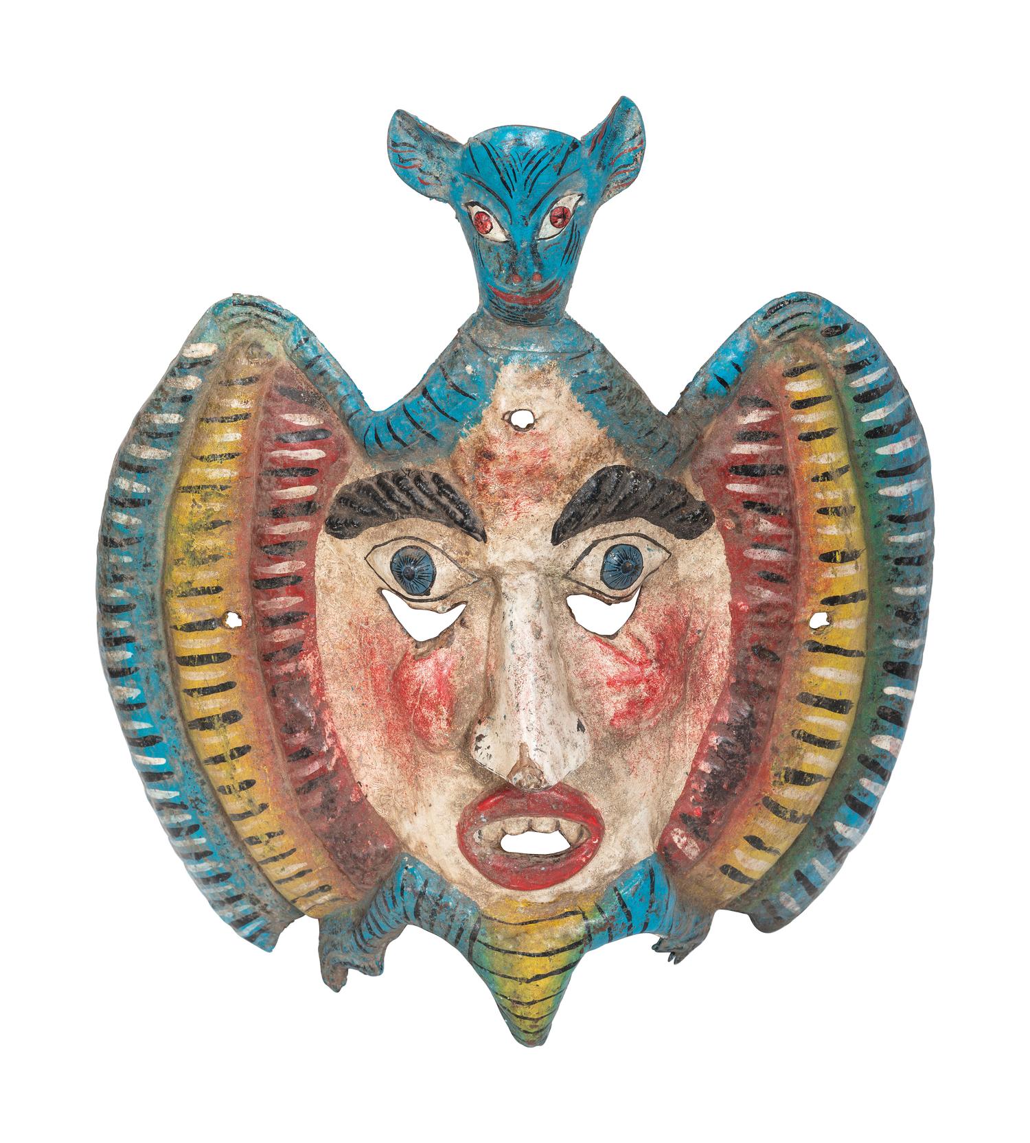 Five Mexican Copper Festival Masks