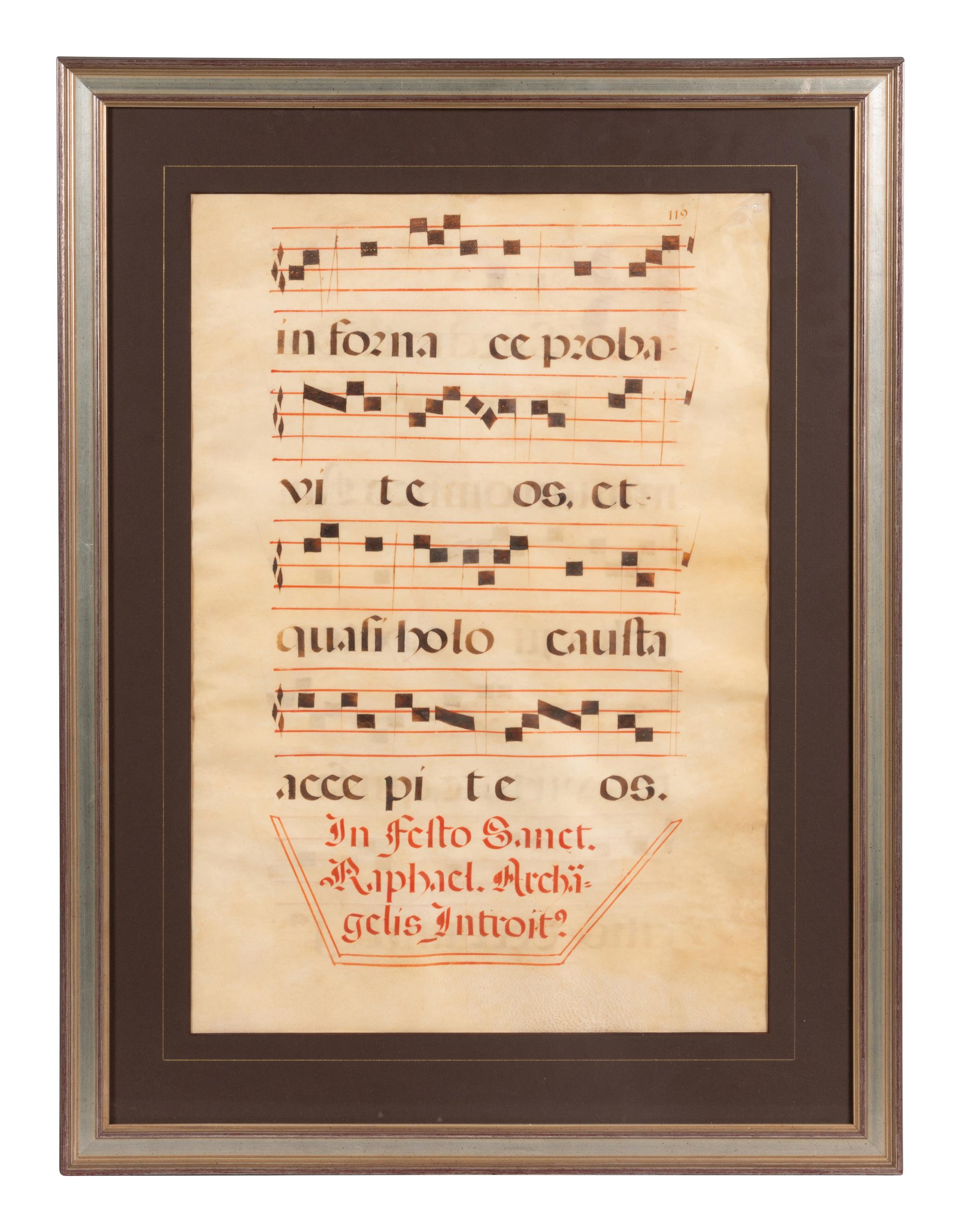 A Group of Six Hand Colored Illuminated Manuscripts