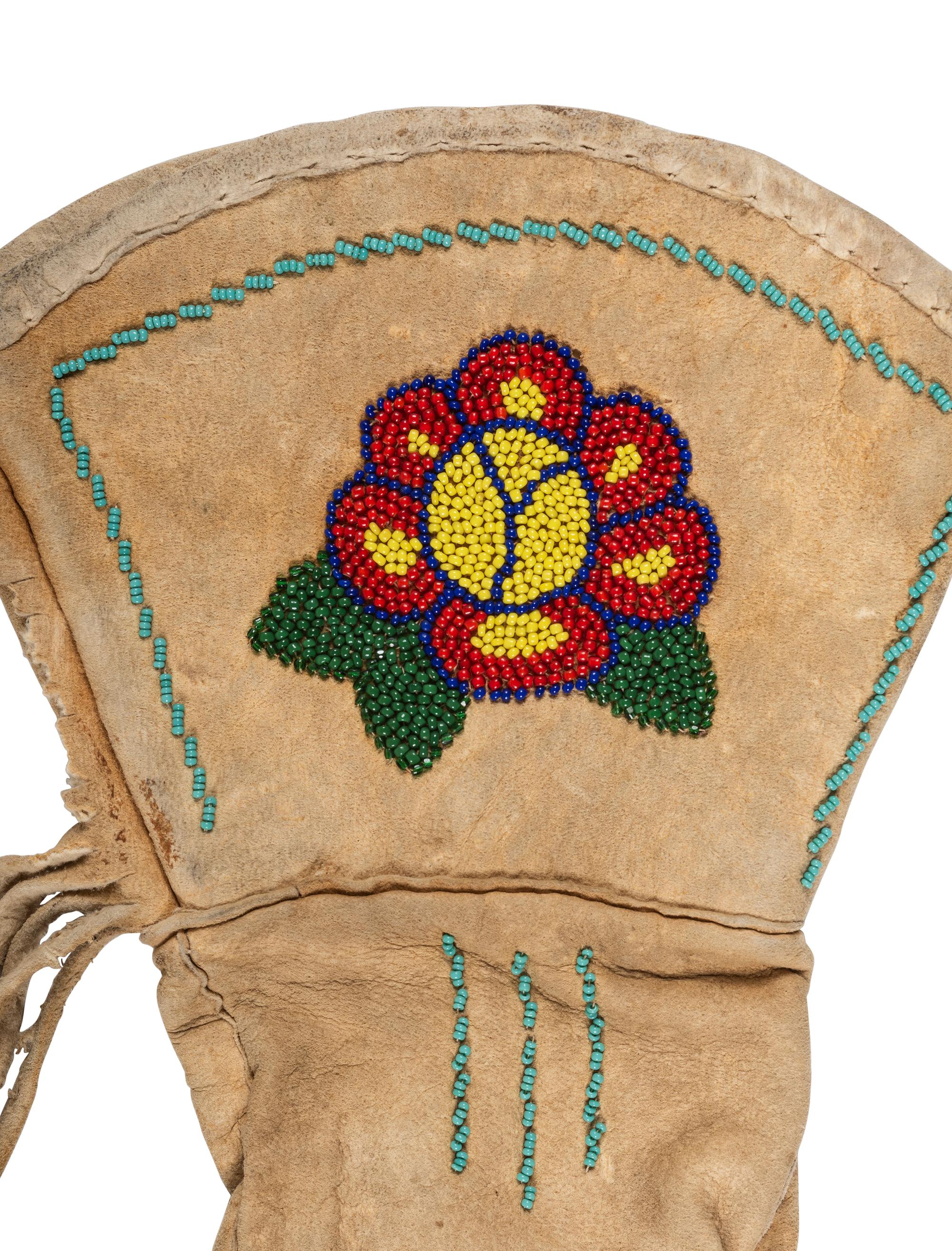 Plateau Beaded Hide Gauntlets
