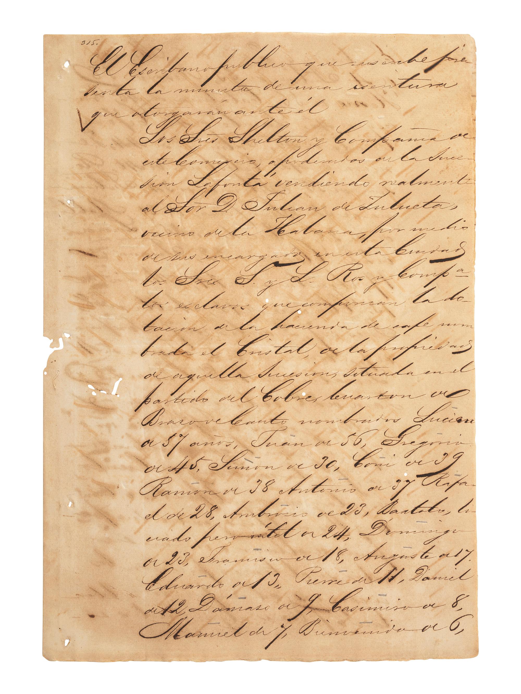 [ENSLAVEMENT & ABOLITION]. A group of 12 documents regarding the sale of enslaved persons in Cuba. 1844-1873.