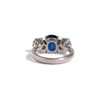 ANTIQUE, BRITISH, SAPPHIRE AND DIAMOND RING